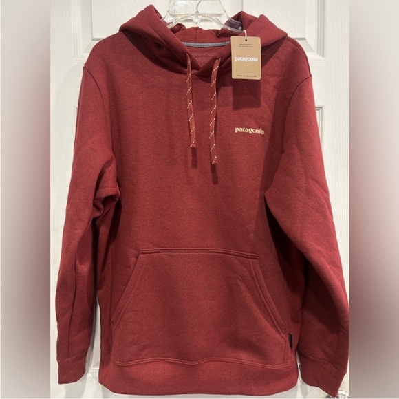 Patagonia Adult Women’s Large Fitz Roy Icon Uprisal Hoodie Mangrove Red NWT - Picture 1 of 11